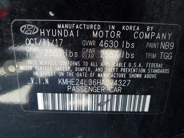 2017 HYUNDAI SONATA HYB KMHE24L36HA074327