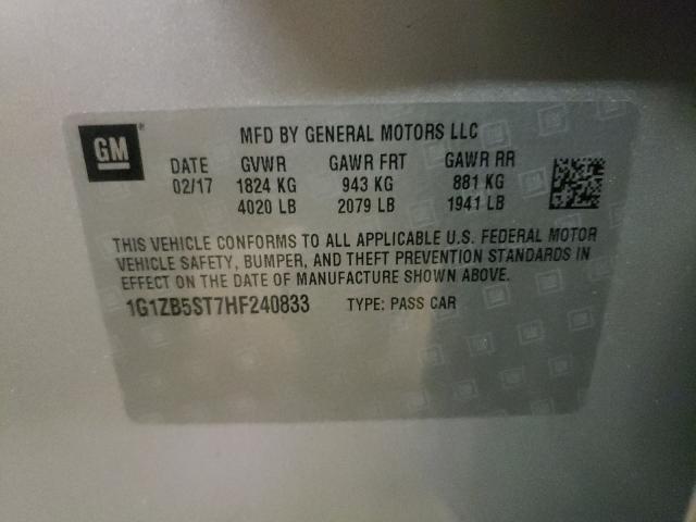2017 CHEVROLET MALIBU LS 1G1ZB5ST7HF240833