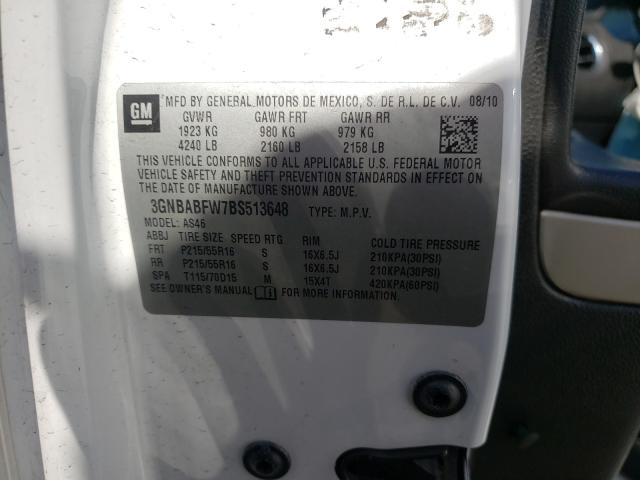 2011 CHEVROLET HHR LT 3GNBABFW7BS513648