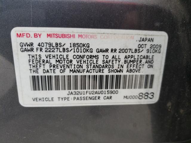 2010 MITSUBISHI LANCER DE JA32U1FU2AU015900