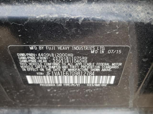 2016 SUBARU WRX PREMIU JF1VA1E67G9812784