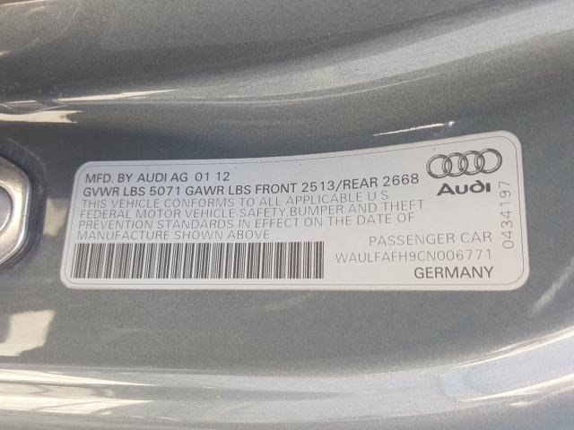 2012 AUDI A5 PREMIUM WAULFAFH9CN006771