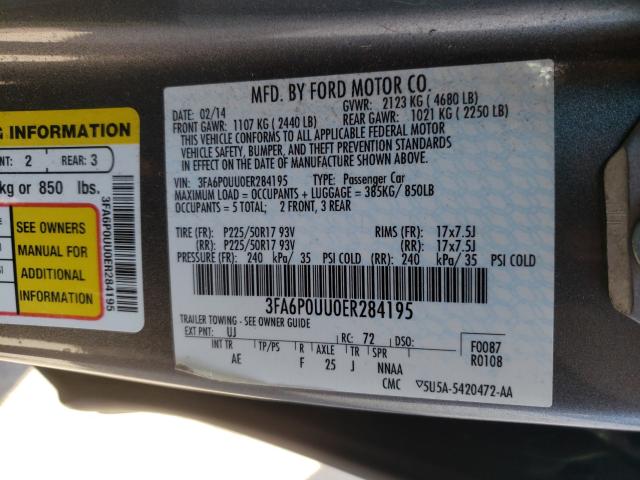2014 FORD FUSION S H 3FA6P0UU0ER284195