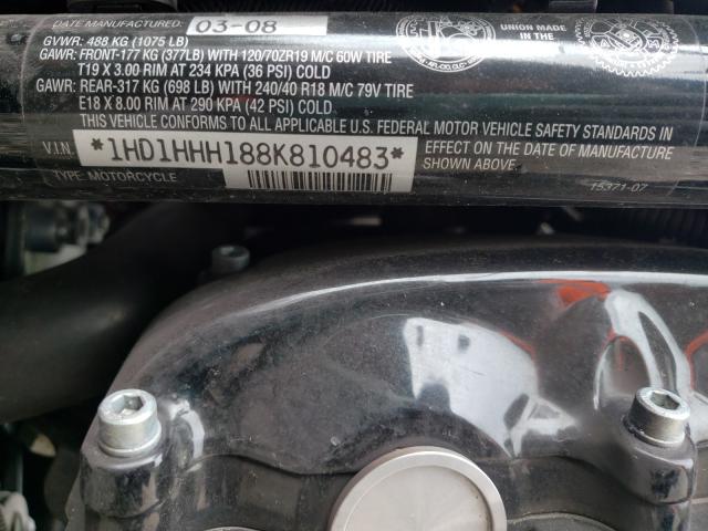 2008 HARLEY-DAVIDSON VRSCDX 1HD1HHH188K810483