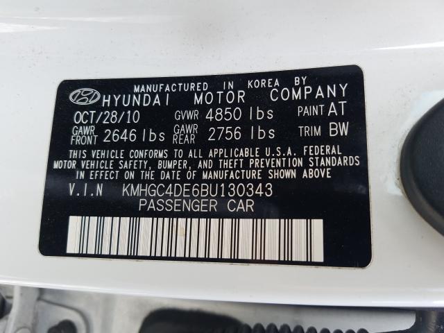 2011 HYUNDAI GENESIS KMHGC4DE6BU130343