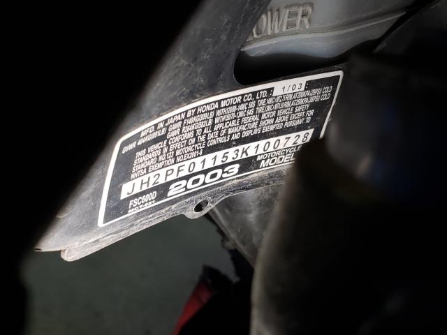 2003 HONDA FSC600 D JH2PF01153K100728