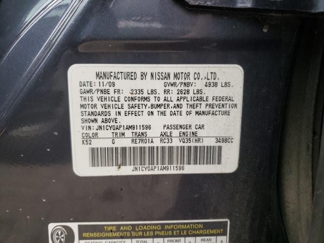 2010 INFINITI M35 BASE JN1CY0AP1AM911596
