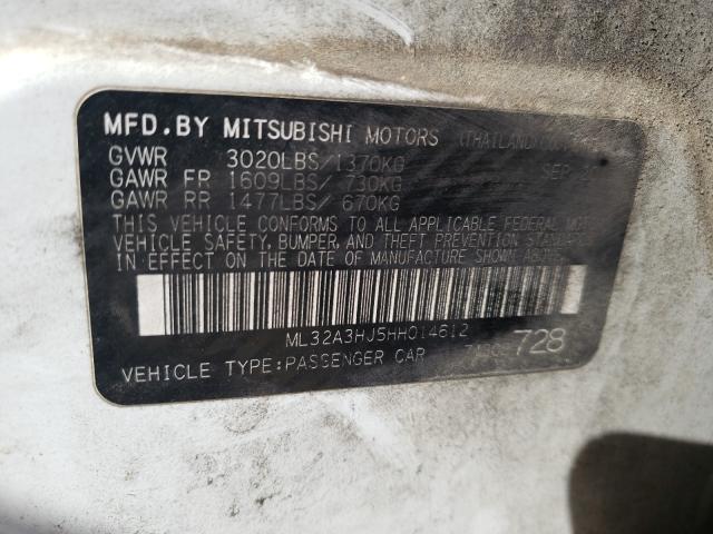 2017 MITSUBISHI MIRAGE ES ML32A3HJ5HH014612