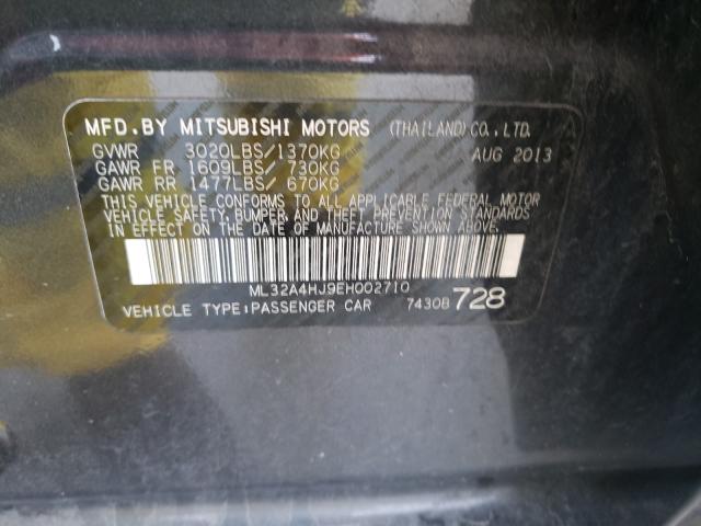 2014 MITSUBISHI MIRAGE ES ML32A4HJ9EH002710