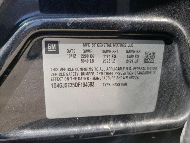 2013 BUICK LACROSSE T 1G4GJ5E35DF194583