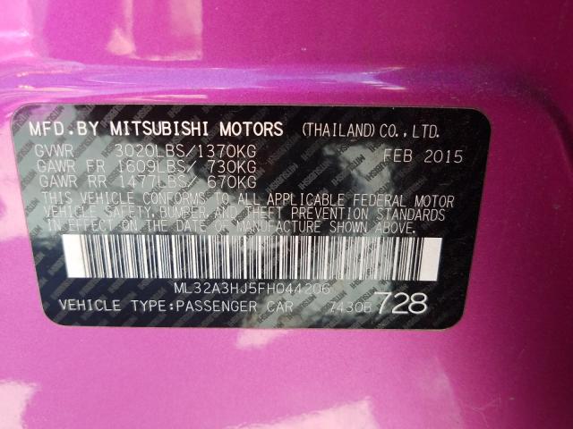2015 MITSUBISHI MIRAGE DE ML32A3HJ5FH044206