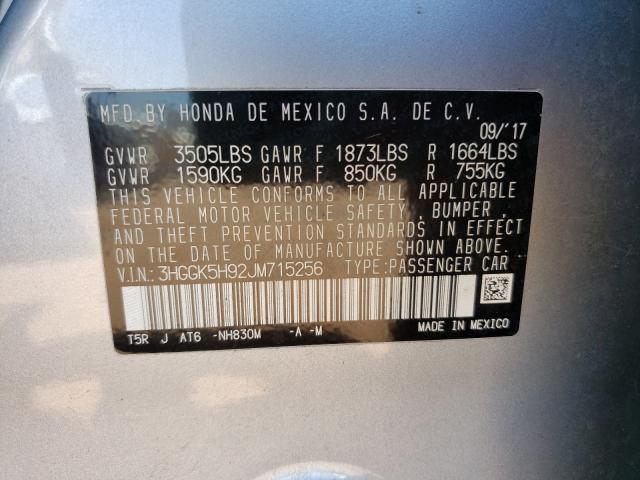 2018 HONDA FIT EX 3HGGK5H92JM715256