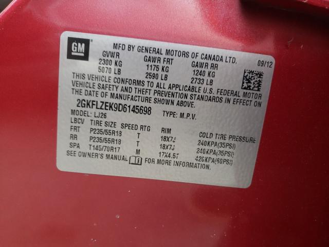 2013 GMC TERRAIN DE 2GKFLZEK9D6145698