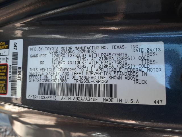 2013 TOYOTA TACOMA PRE 5TFTX4GN9DX021900