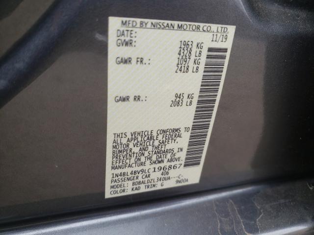2020 NISSAN ALTIMA S 1N4BL4BV9LC196867