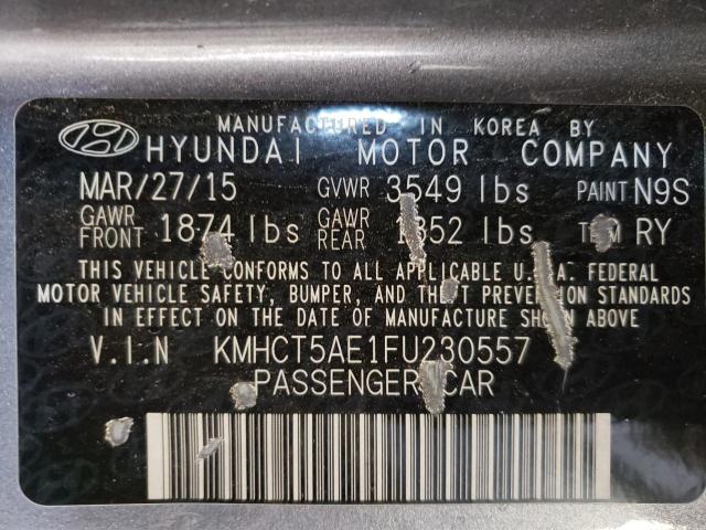 2015 HYUNDAI ACCENT GS KMHCT5AE1FU230557