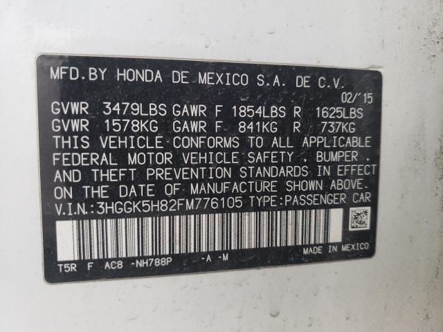 2015 HONDA FIT EX 3HGGK5H82FM776105