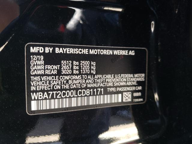 2020 BMW 740 I WBA7T2C00LCD81171