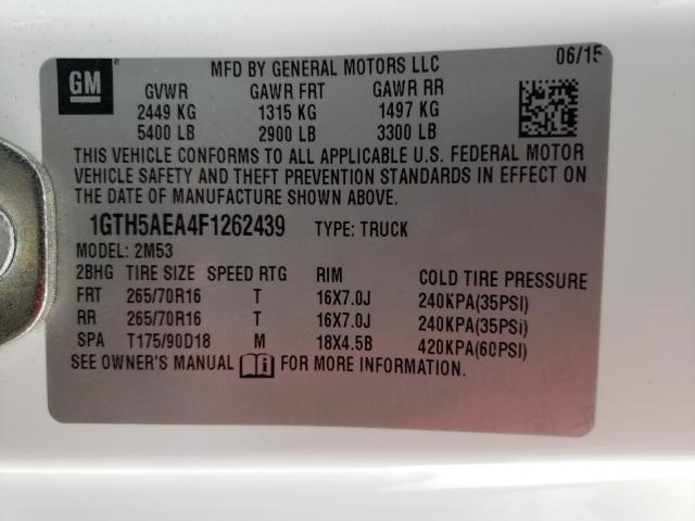 2015 GMC CANYON 1GTH5AEA4F1262439