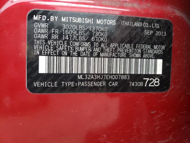2014 MITSUBISHI MIRAGE DE ML32A3HJ7EH007883