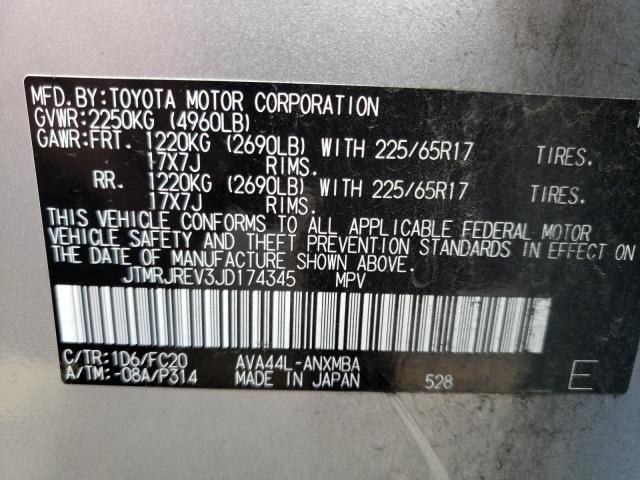 2018 TOYOTA RAV4 HV LE JTMRJREV3JD174345