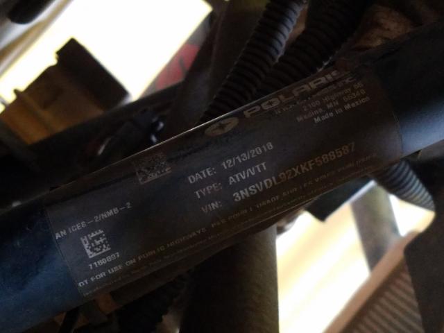 2019 POLARIS RZR 3NSVDL92XKF588587