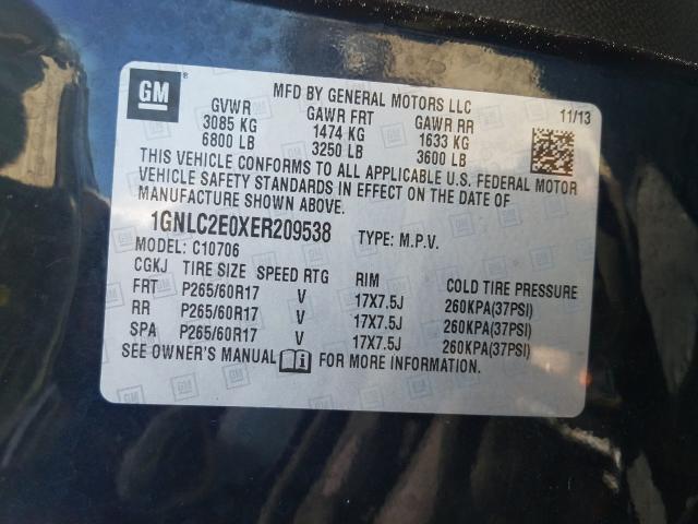 2014 CHEVROLET TAHOE POLI 1GNLC2E0XER209538