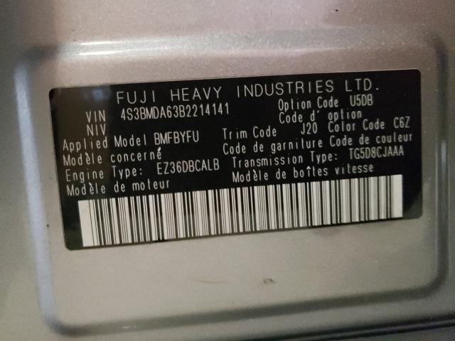 2011 SUBARU LEGACY 3.6 4S3BMDA63B2214141