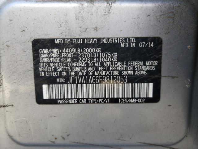 2015 SUBARU WRX JF1VA1A66F9812053