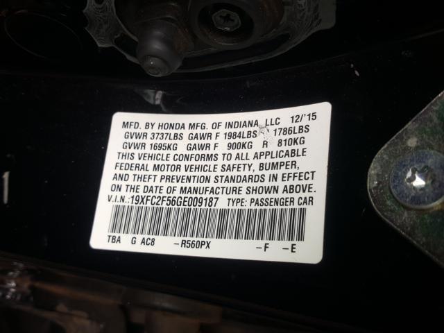2016 HONDA CIVIC LX 19XFC2F56GE009187