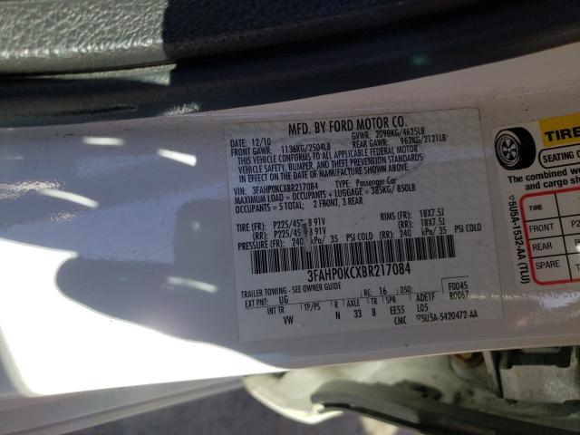 2011 FORD FUSION SPO 3FAHP0KCXBR217084