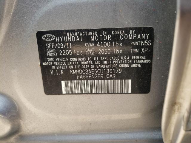 2012 HYUNDAI ELANTRA TO KMHDC8AE5CU136179