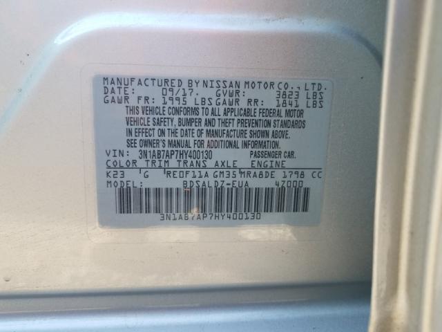 2017 NISSAN SENTRA 3N1AB7AP7HY400130