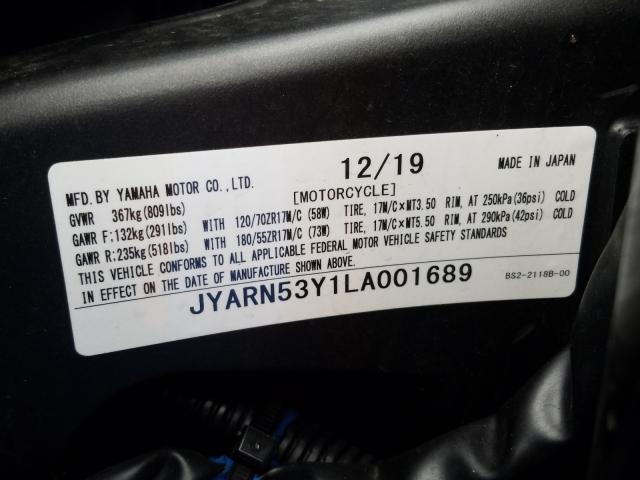 2020 YAMAHA MT09 C JYARN53Y1LA001689