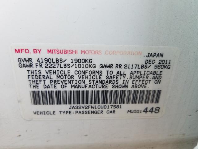 2012 MITSUBISHI LANCER SE JA32V2FW1CU017581