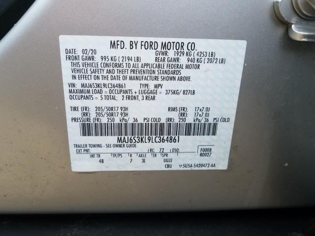 2020 FORD ECOSPORT T MAJ6S3KL9LC364861