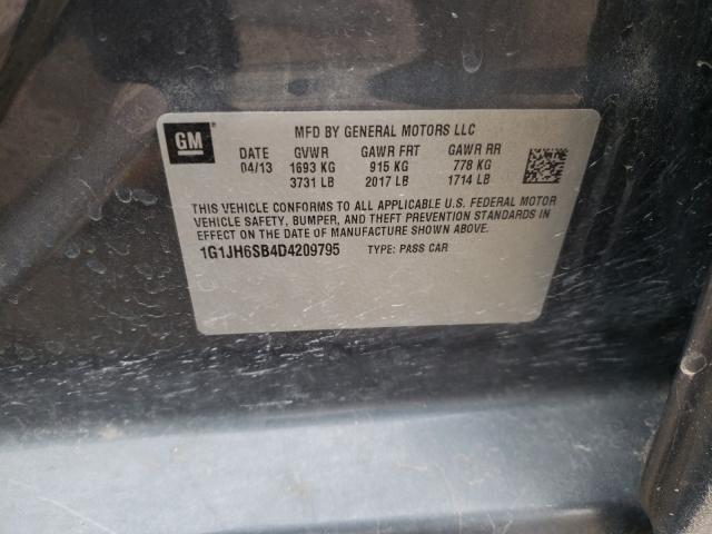 2013 CHEVROLET SONIC RS 1G1JH6SB4D4209795