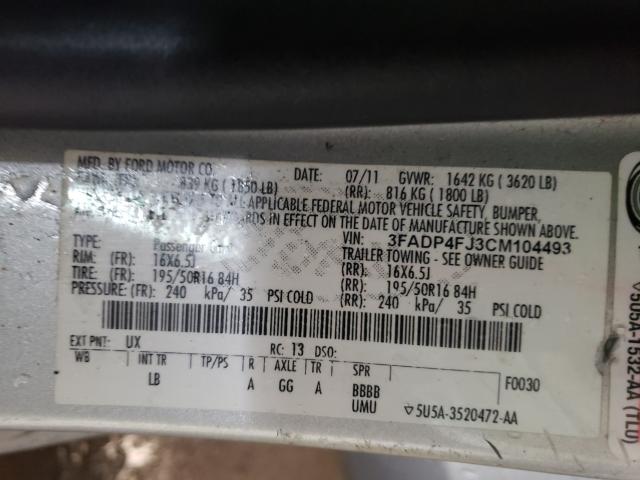 2012 FORD FIESTA SES 3FADP4FJ3CM104493