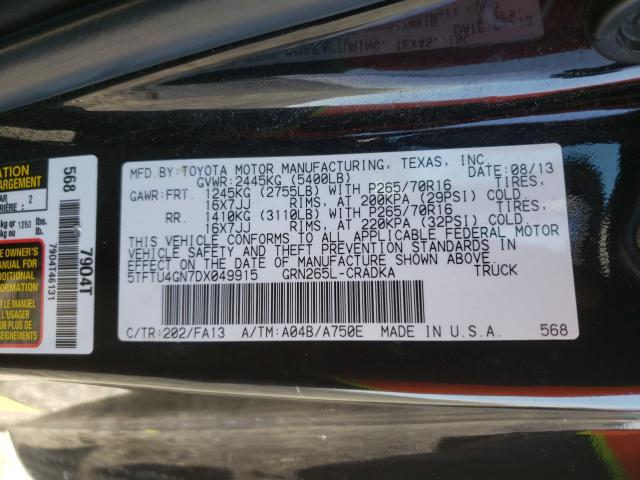 2013 TOYOTA TACOMA PRE 5TFTU4GN7DX049915