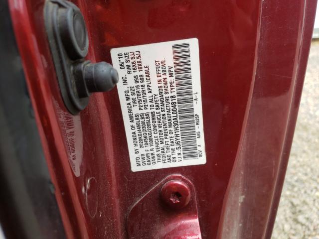 2010 HONDA ELEMENT LX 5J6YH1H30AL004818