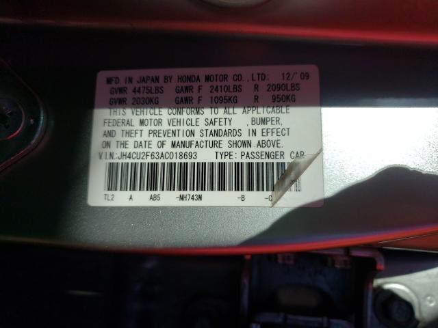 2010 ACURA TSX JH4CU2F63AC018693