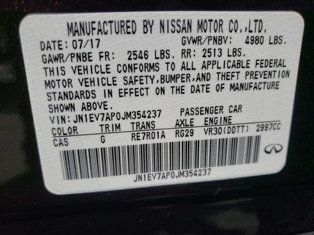 2018 INFINITI Q50 LUXE JN1EV7AP0JM354237