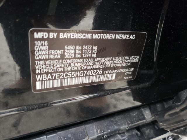 2017 BMW 740 I WBA7E2C55HG740226