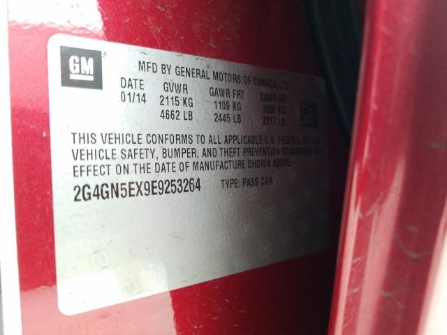 2014 BUICK REGAL PREM 2G4GN5EX9E9253264