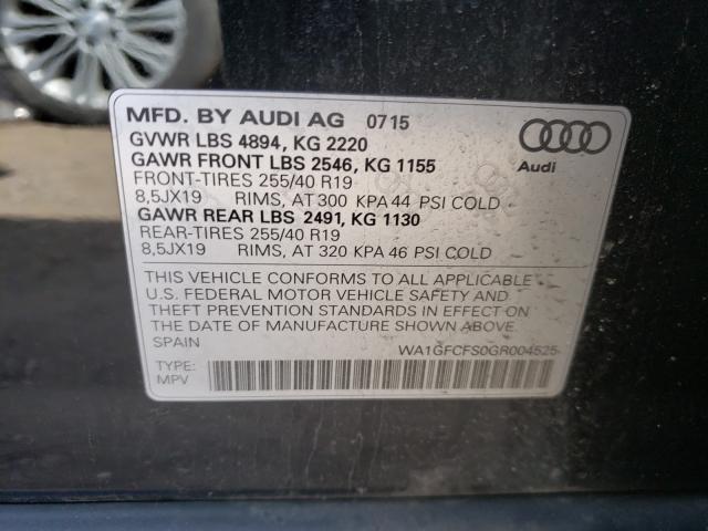 2016 AUDI Q3 PRESTIG WA1GFCFS0GR004525