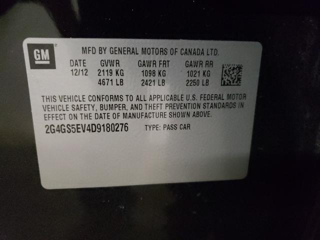 2013 BUICK REGAL PREM 2G4GS5EV4D9180276