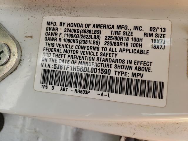 2013 HONDA CROSSTOUR 5J6TF1H56DL001590