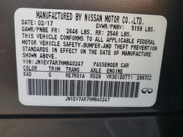 2017 INFINITI Q50 PREMIU JN1EV7AR7HM840247