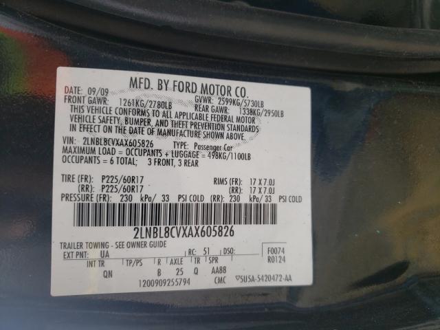 2010 LINCOLN TOWN CAR S 2LNBL8CVXAX605826