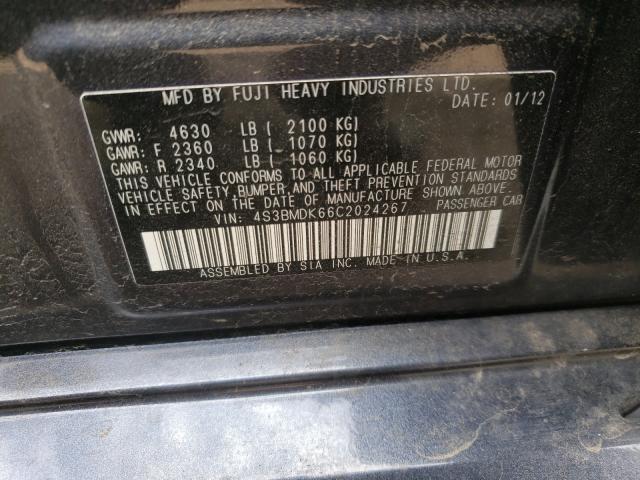 2012 SUBARU LEGACY 3.6 4S3BMDK66C2024267